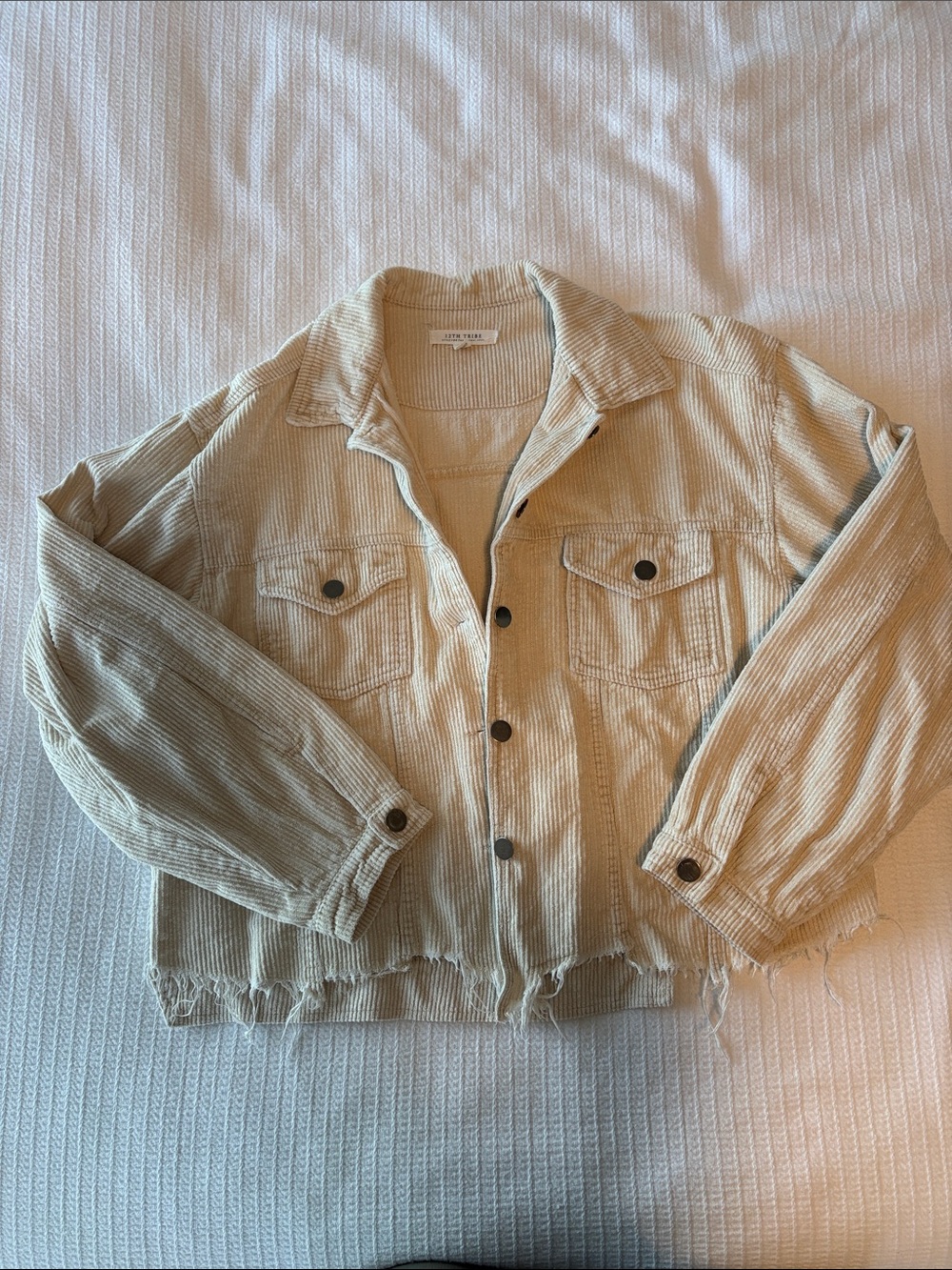 12th Tribe Cream Corduroy Jacket